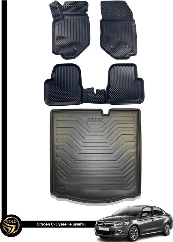 Citroen C-Elysee 3D Havuzlu Paspas + Bagaj Havuzu İkili Set - Image 1