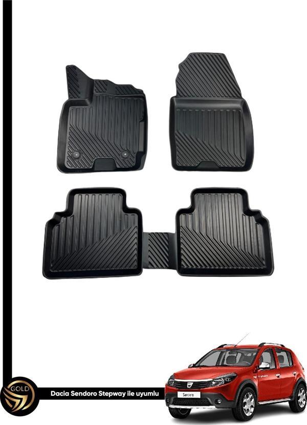 Dacia Sandero 2021-2024 3D Havuzlu Oto Paspas Kauçuk Sky - Image 1