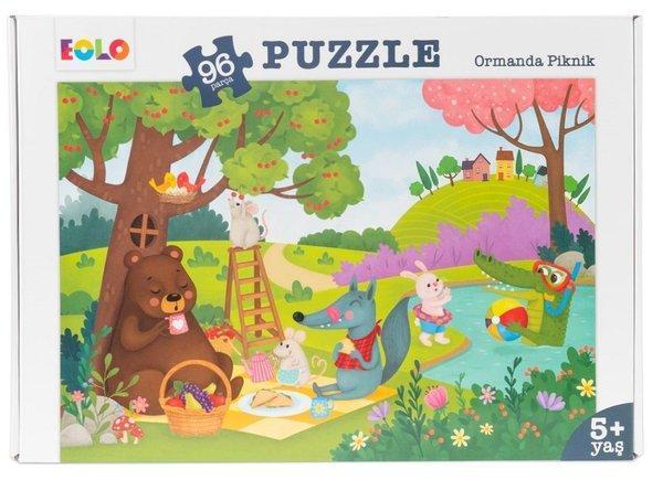 96 Parça Puzzle-Ormanda Piknik - Eolo - Image 1