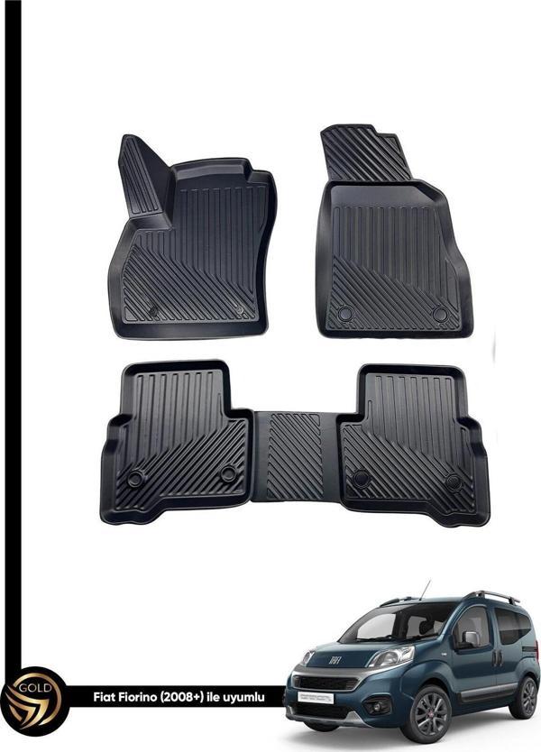 Fiat Fiorino 3D Havuzlu Oto Paspas Kauçuk Sky - Image 1
