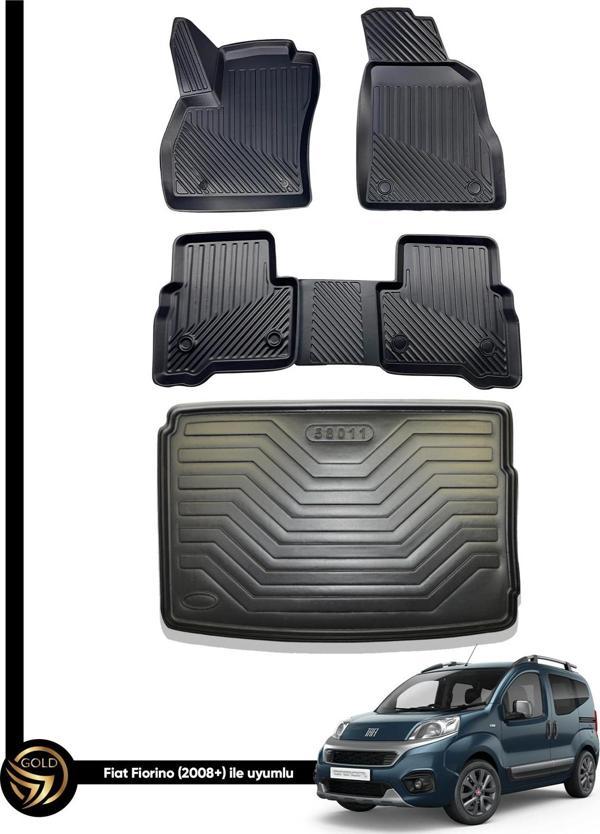 Fiat Fiorino 3D Havuzlu Paspas 2008-2023 + Bagaj Havuzu İkili Set - Image 1