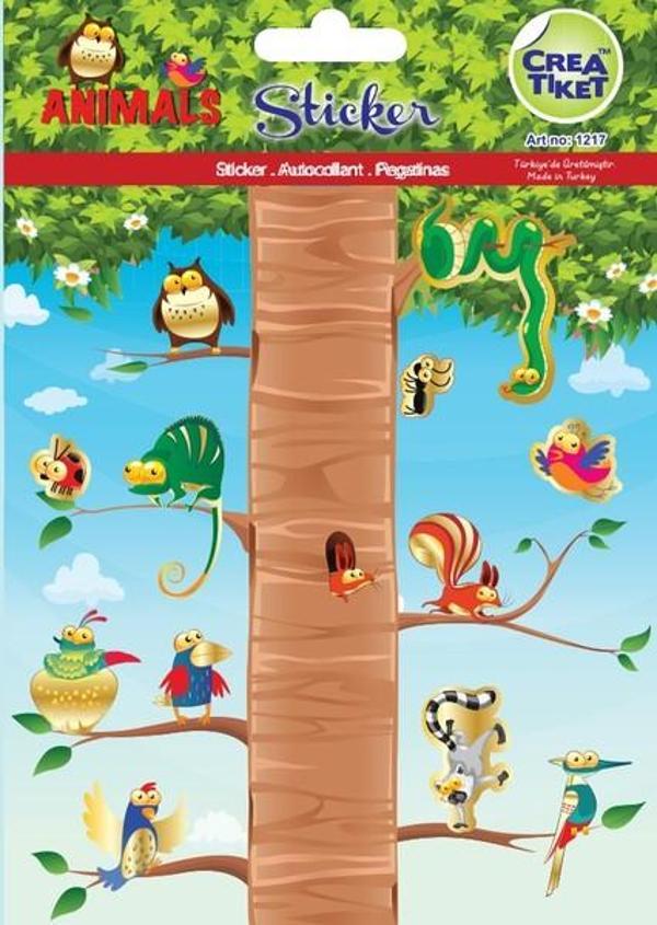 Crea 1217 Yaldızlı Şeffaf Hayvanlar Etiket - Image 1