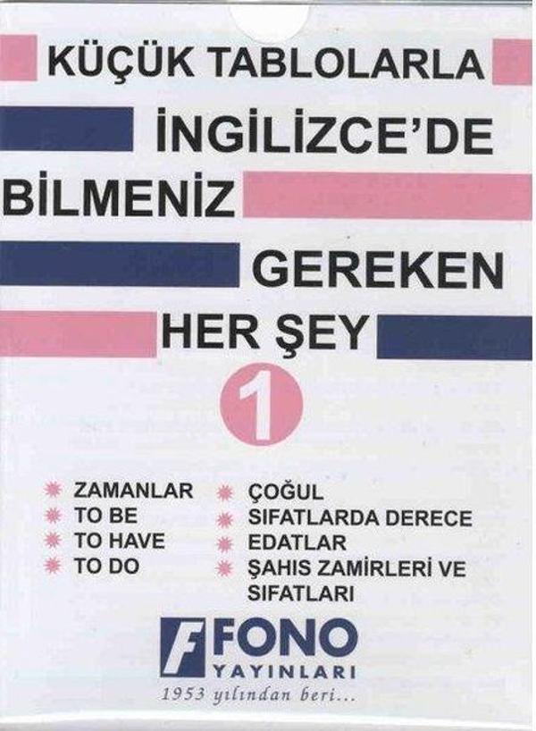 Küçük Tablolarla İngilizce'de Bilmeniz Gereken Herşey-1 - Fono Yayınları - Image 1