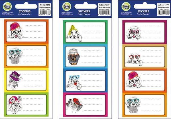 Crea Defter Etiketi İkonlar Sarı - Image 1