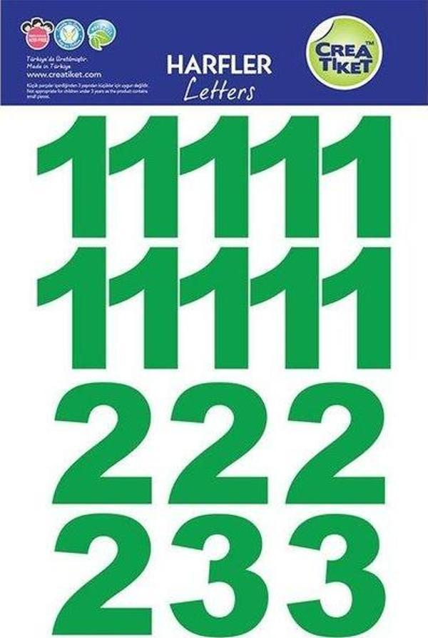 Crea 1345 XL Rakam Sticker Yeşil - Image 1
