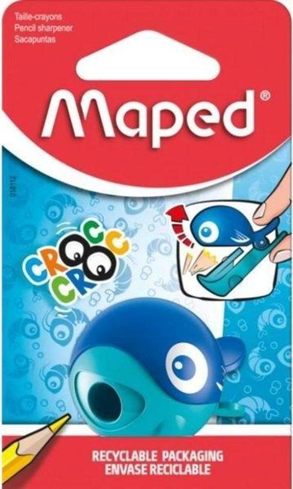 Maped Croc Croc Easy Tek Delık Kalemtras Mavi - Image 1