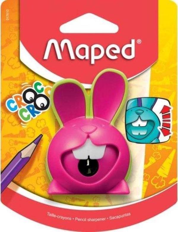 Maped Croc Croc Tek Delikli Kalemtraş Pembe - Image 1
