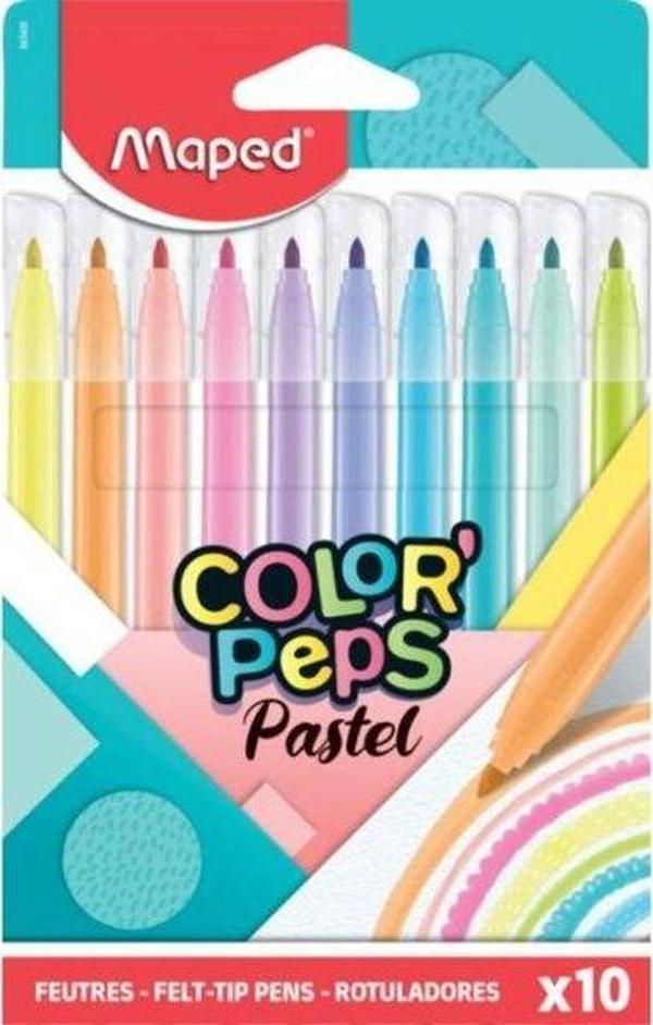 Maped Color'Peps Pastel Renk Keçeli Kalem 10'Lu - Image 1