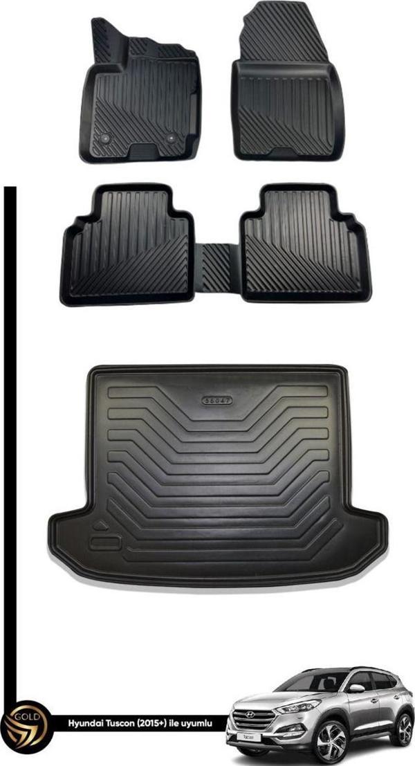 Hyundai Tucson 2015-2020 3D Havuzlu Paspas + Bagaj Havuzu İkili SET - Image 1