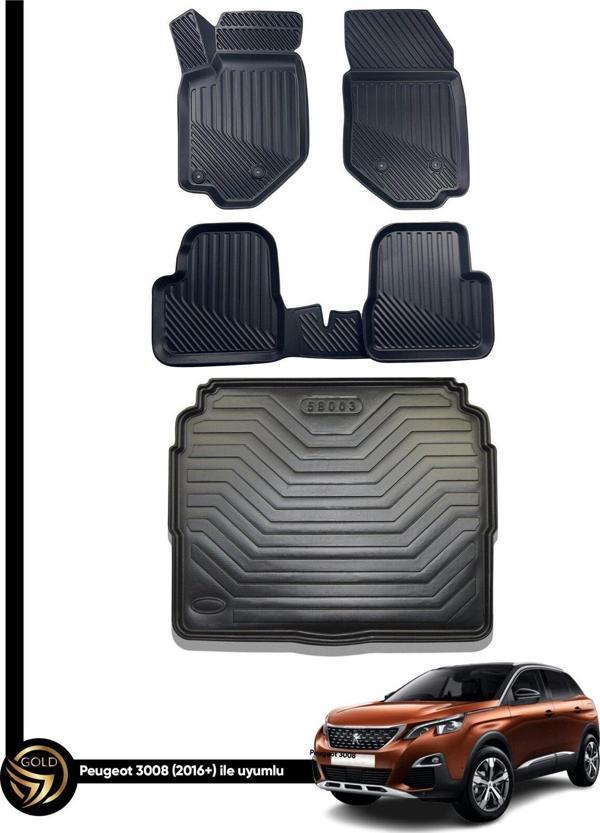 Peugeot 3008 3D Havuzlu Paspas 2016-2023 + Bagaj Havuzu İkili Set - Image 1