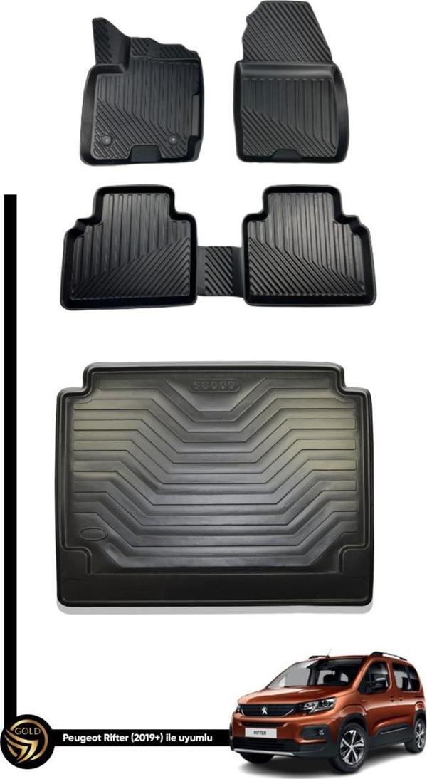 Peugeot Rifter 2019-2024 3D Havuzlu Paspas + Bagaj Havuzu İkili SET - Image 1