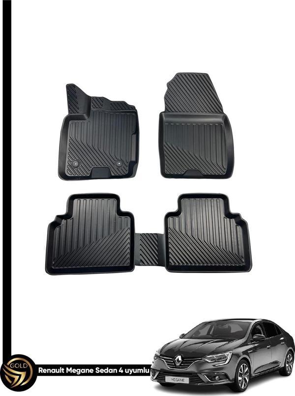Renault Megane 4 3D Havuzlu Oto Paspas Sedan Kauçuk Sky - Image 1