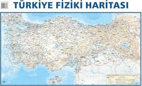 Mep Medya-Türkiye Siyasi-Türkiye Fiziki Çift Taraflı(Duvar Haritası) 50x70cm - Image 1