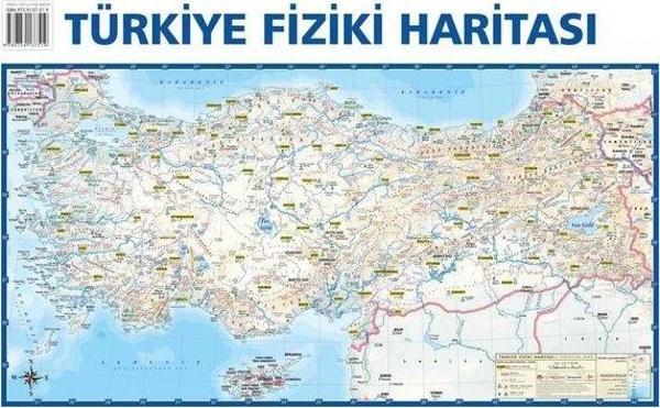 Mep Medya-Türkiye Siyasi-Türkiye Fiziki Çift Taraflı(Duvar Haritası) 50x35cm - Image 1