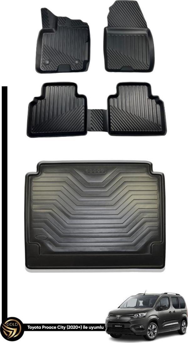 Toyota Proace City 3D Havuzlu Paspas + Bagaj Havuzu İkili SET - Image 1