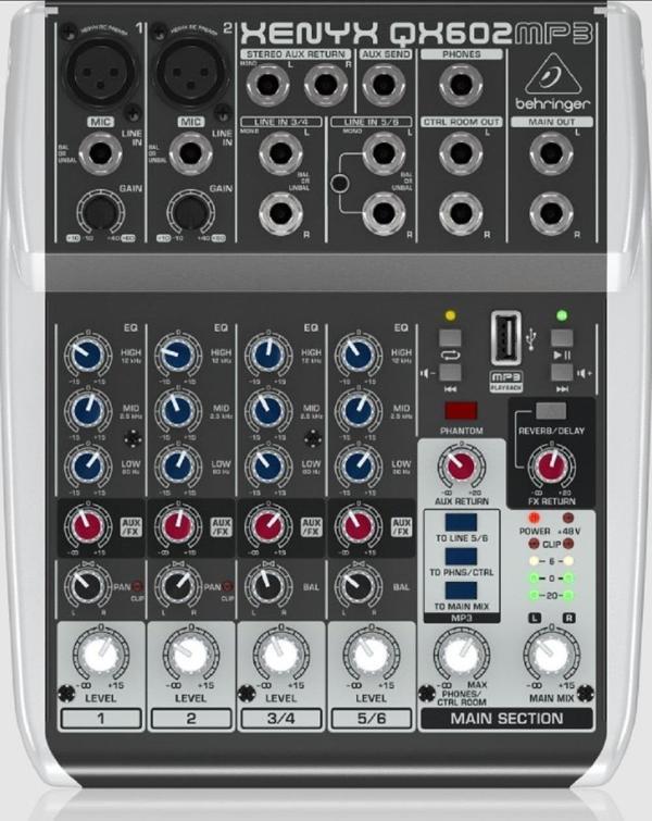 Behringer QX602MP3 6 Kanal Analog Mikser - Image 1