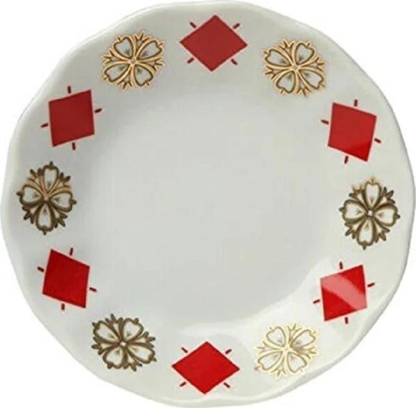 Porland Yonca Kırmızı Porselen Çay Tabağı 11 Cm  - Image 1