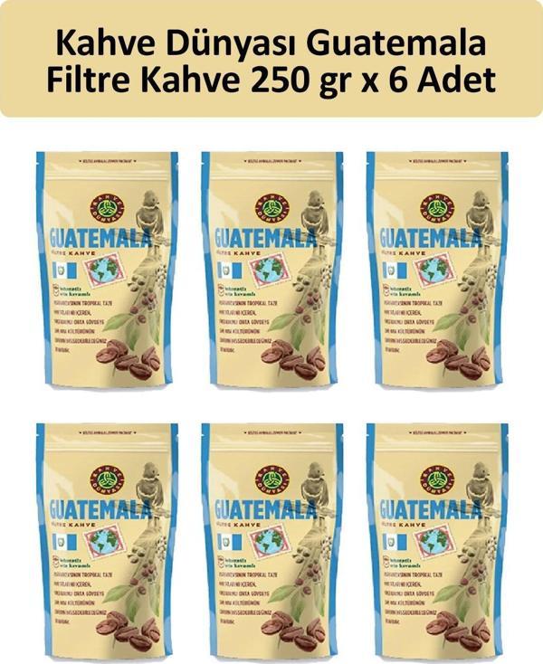 Kahve Dünyası Guatemala Filtre Kahve 250 gr x 6 Adet - Image 1