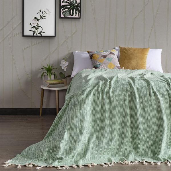 Miabella Home Çift Kişilik Damla Desen Pike - Yatak Örtüsü - Image 1