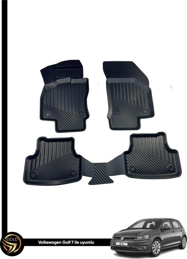 Volkswagen Golf 7 3D Havuzlu Oto Paspas Kauçuk Sky - Image 1