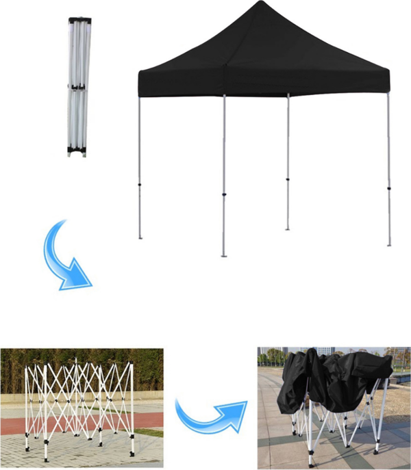 Outdoors 3x3 Siyah Hızlı Kurulum Çardak - Image 1