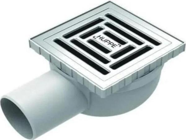 47H0026000000007-Hüppe MasterX Yalıtımsız Noktasal Su Gideri 15x15 Mat Yandan - Image 1