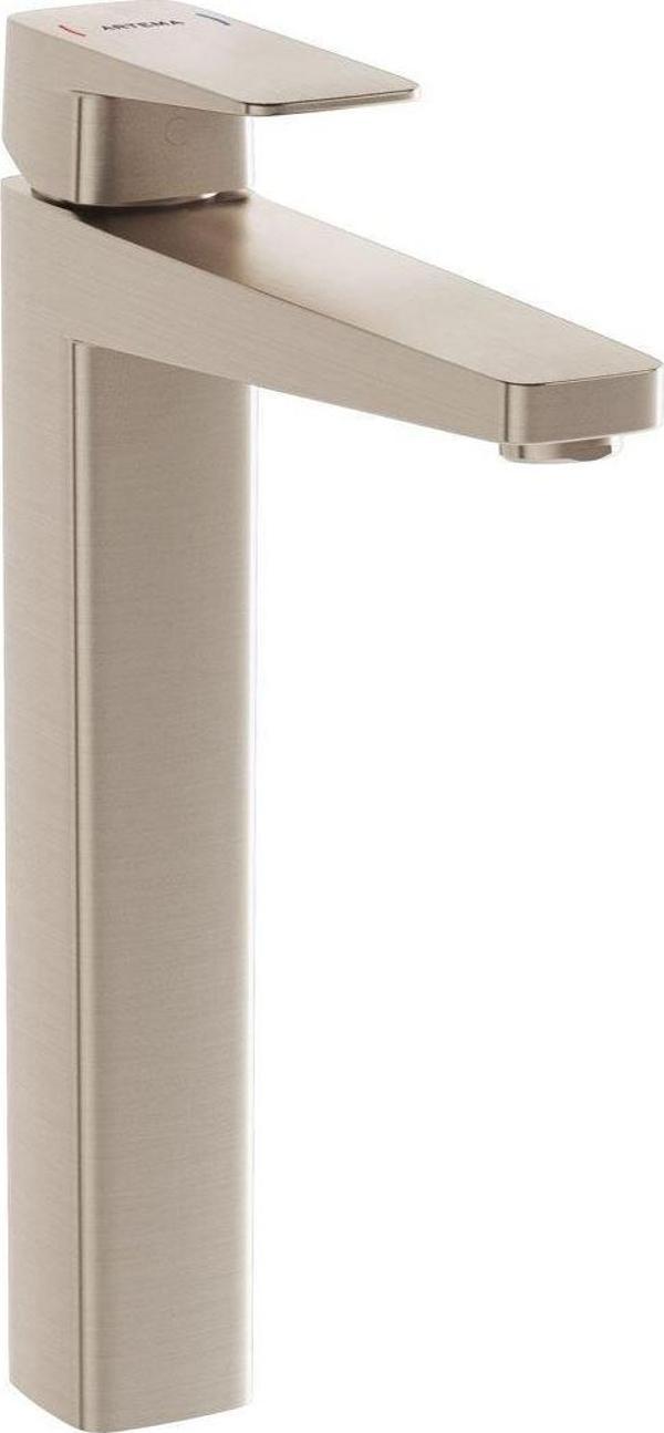 A4273334-Artema Root Square Çanak Lavabo Bataryası - Fırçalı Nikel - Image 1