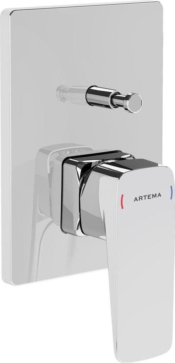 A42752 - Artema Root Square Ankastre Banyo Bataryasi Siva Üstü Grubu Krom - Image 1