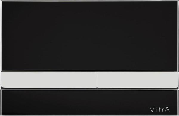 740-1101-Vitra Select Kumanda Paneli - Siyah Cam Slach Krom Buton - Image 1