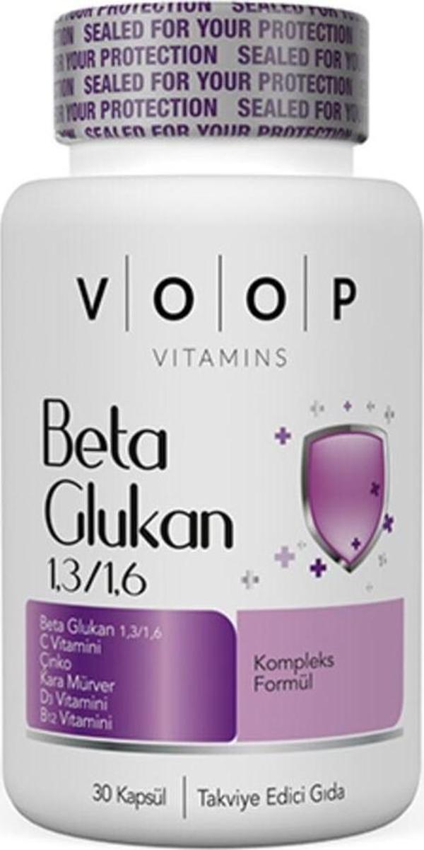 Voop Beta Glukan Kara Mürver, C Vitamini, Çinko 30 Kapsül - Image 1