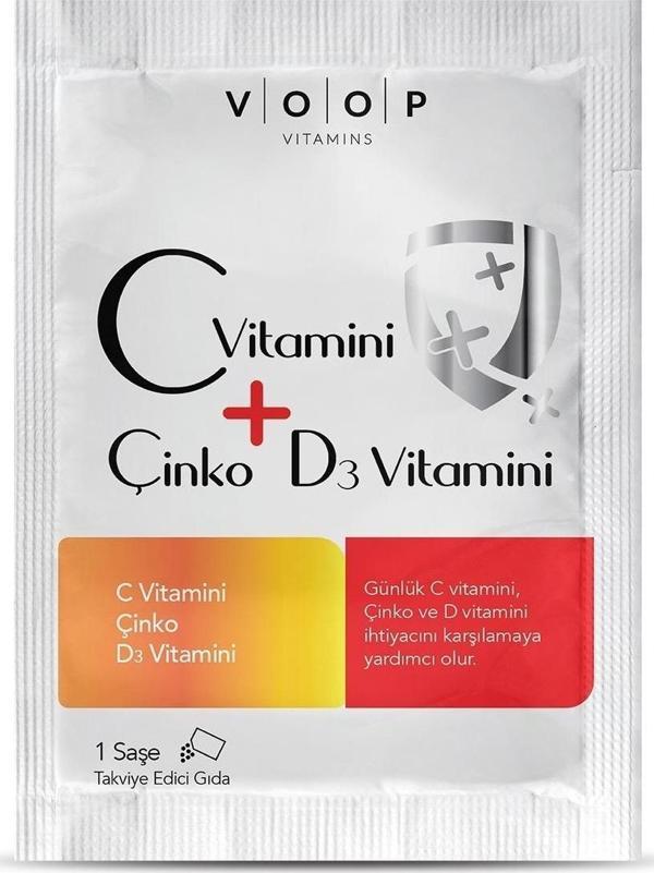 Voop C Vitamini, D3 Vitamini ve Çinko 1 Saşe - Image 1