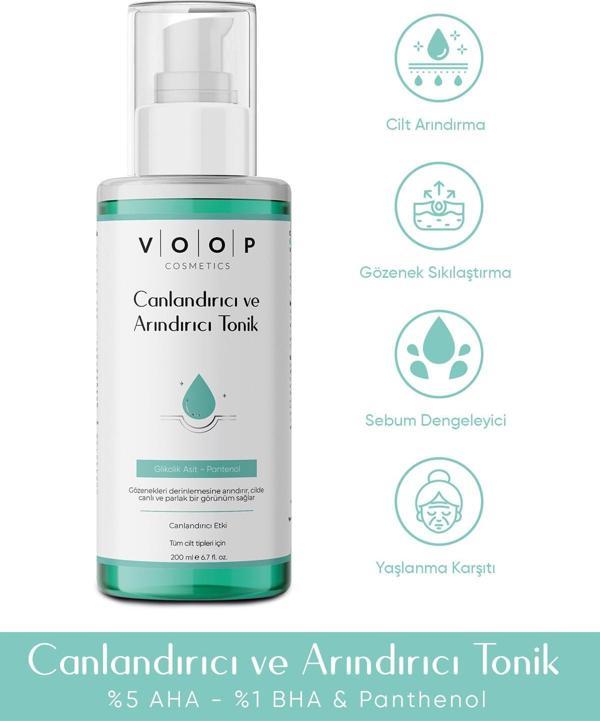 Voop Gözenek Sıkılaştırıcı Aha&bha Tonik - 200 Ml | Canlandırıcı Ve Arındırıcı Etki | Pantenol Içerir - Image 1