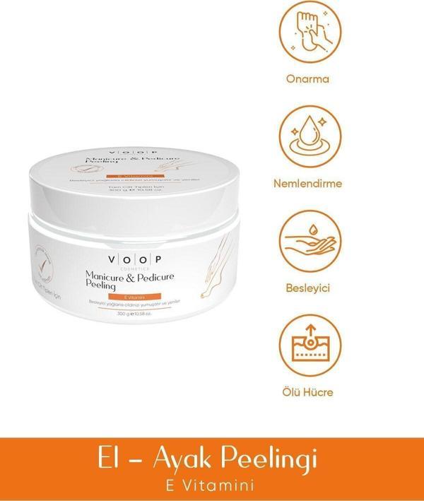 Voop Manikür Pedikür Peeling-300 Gr El Ve Tırnak Bakımı Için Onarıcı&besleyici(evitamin,yağlar,mineral) - Image 1