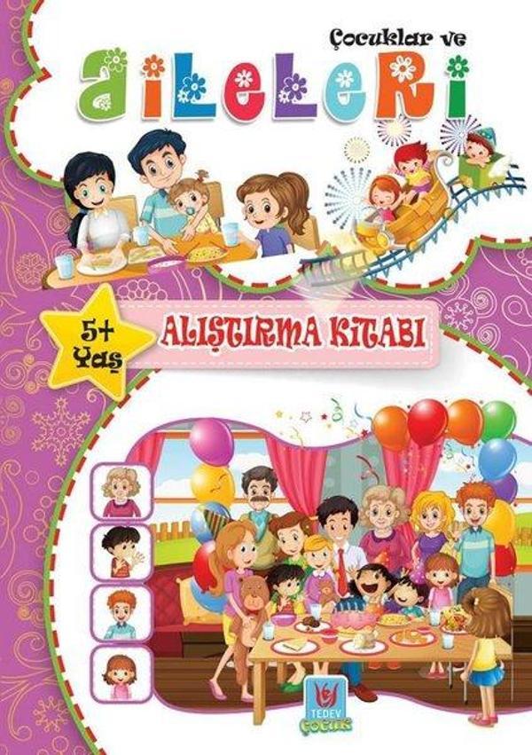 Çocuklar ve Aileleri 5+Yaş Alıştırma Kitabı - Türk Edebiyatı Vakfı Yayınları - Image 1