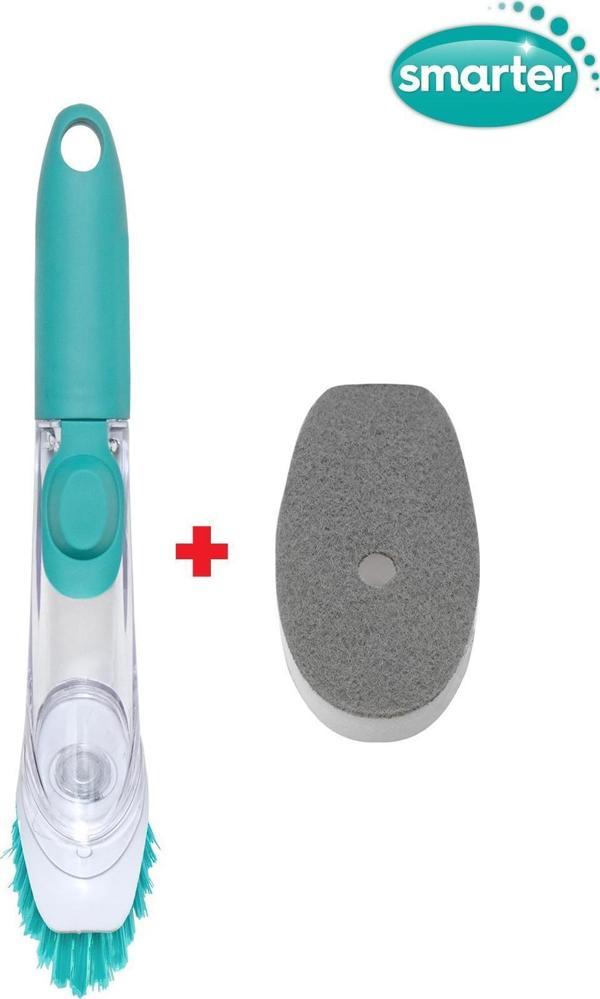 SMARTER DETERJAN HAZNELİ BULAŞIK FIRÇASI + SÜNGER YEDEK HEDİYELİ - Image 1