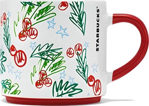 Starbucks Desenli Seramik Kupa - Renkli - 296 ml - Image 1