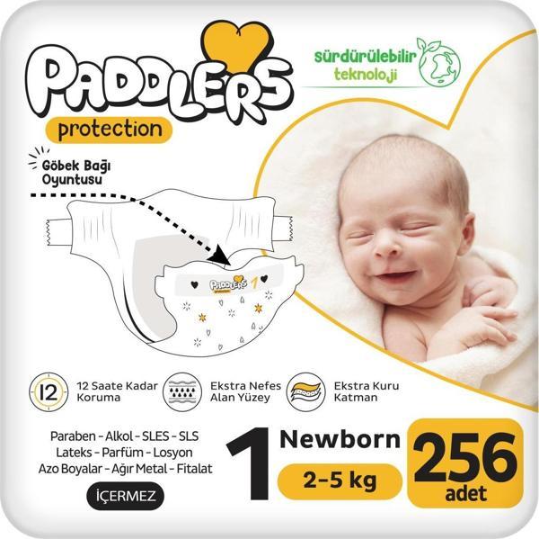 Paddlers Protection Bebek Bezi 1 Numara Yenidoğan 256 Adet (2-5 Kg) Ekstra Jumbo Set - Image 1