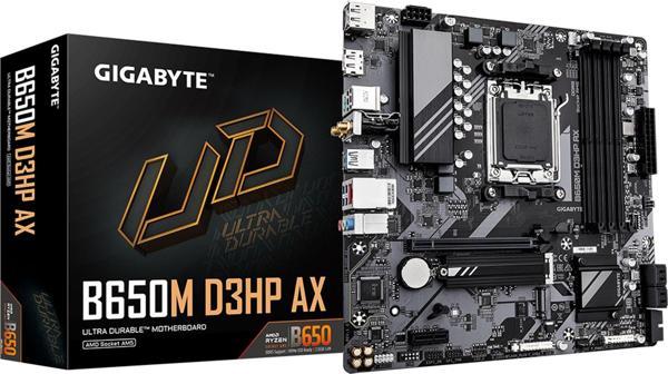Gigabyte B650M D3HP AX AMD B650 AM5 DDR5 7600MHz (OC) HDMI/DP M.2 Wi-Fi RGB mATX Anakart - Image 1