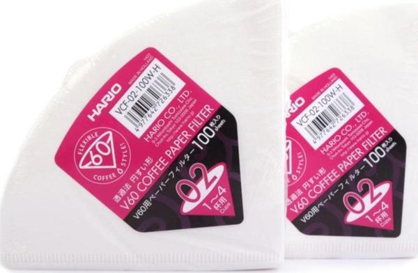 Hario V60 02 Filtre Kahve Demleme Kağıdı 2 Paket 2x100  made In Holland - Image 1