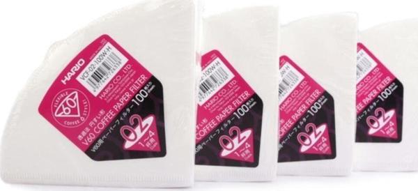 Hario V60 02 Filtre Kahve Demleme Kağıdı 4 Paket 4x100 MADE İN HOLLAND - Image 1