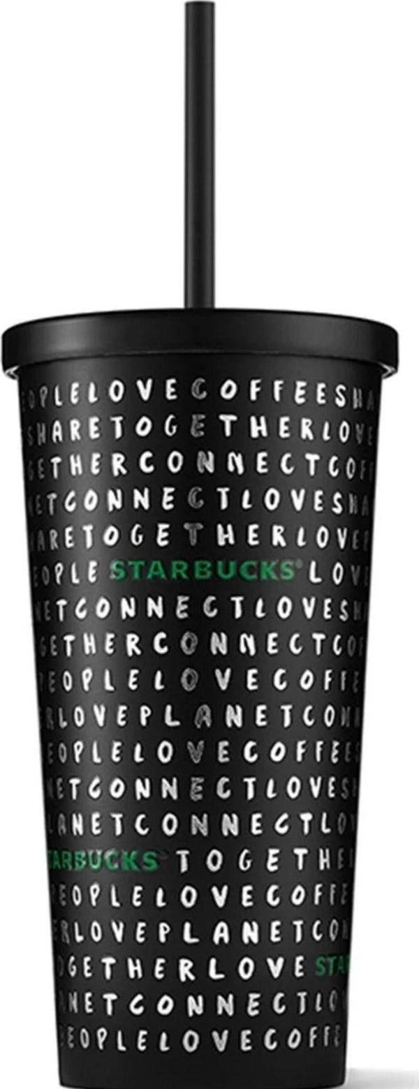 Starbucks Paslanmaz Çelik Harfli Siyah Soğuk Içecek Bardağı 473 Ml - Image 1