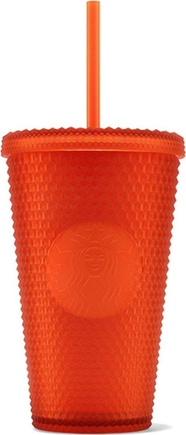 Starbucks Turuncu Renkli Pipetli Soğuk Içecek Bardağı - 473 Ml - Image 1