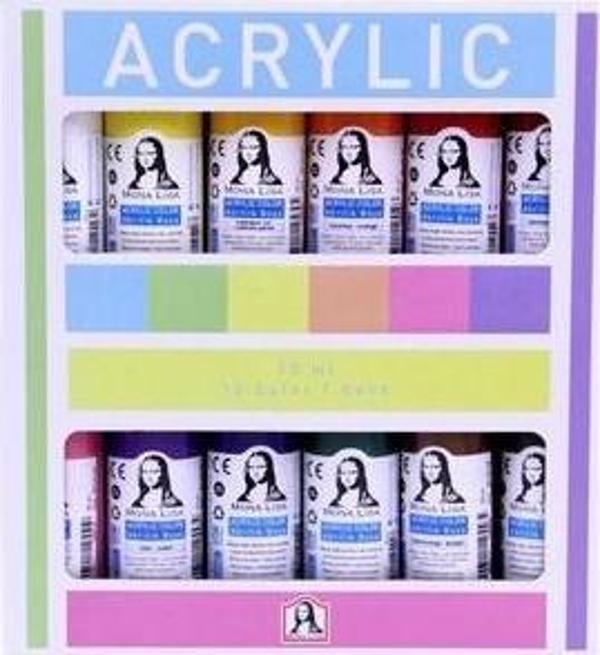 Südor Mona Lisa Chalky Akrilik Boya Seti 12 Renk x 70 ml - Image 1