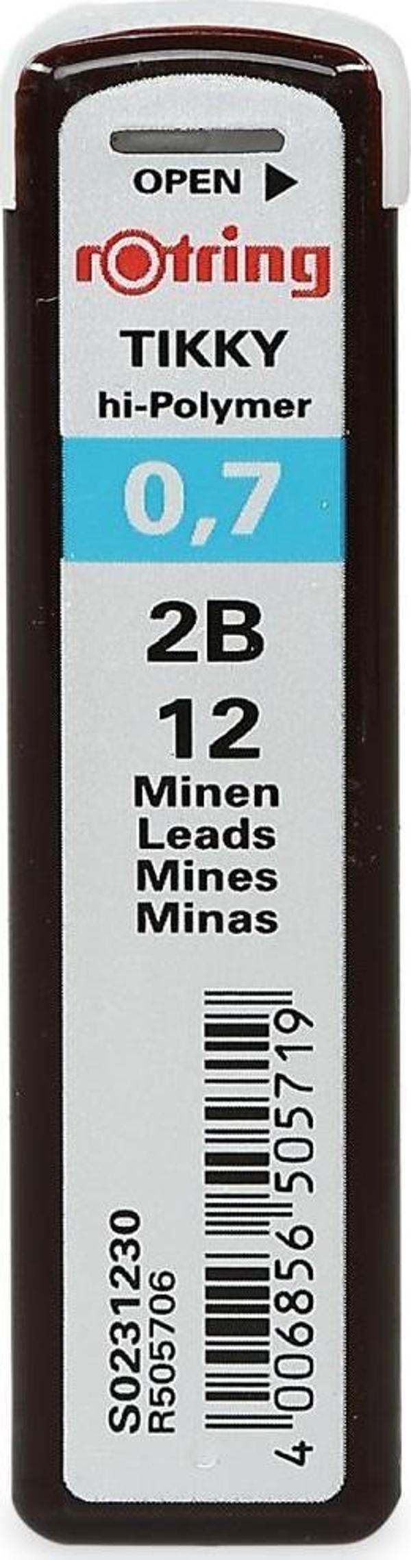 Rotring Min Hi-Polymer Uç 2B 0.7 mm 10 Adet - Image 1