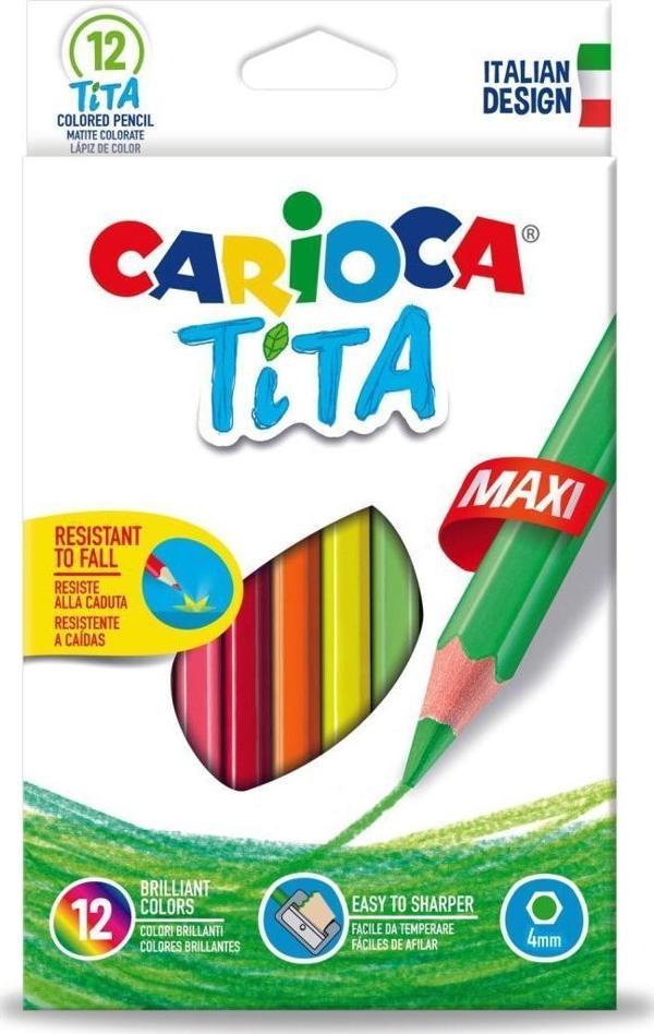 Carioca Tita Maxı Kuru Boya Kalemi 12'Li 42789 - Image 1