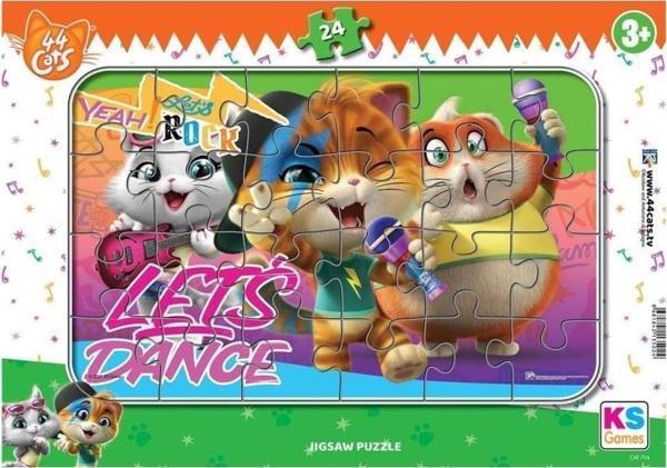 Ks Games 44 Cats 24 Parça Frame Puzzle - Image 1