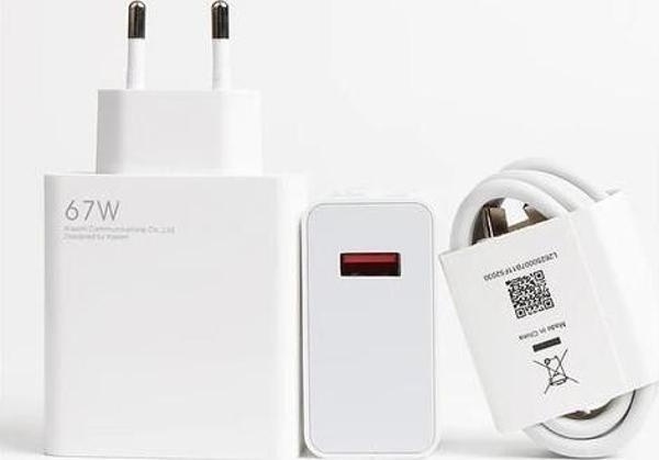 Xiaomi 67W Turbo Şarj Aleti Şarj Cihazı Kablo Adaptör Set ve Tüm Telefonlarla Uyumlu Hızlı Şarj Aleti Type C Şarj Aleti - Image 1