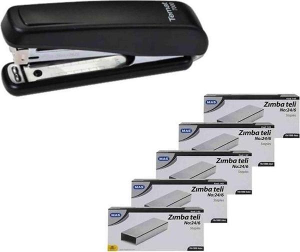 Temat 7800 Zımba Makinesi 24/6 Siyah 7800 + 5 Adet Tel - Image 1