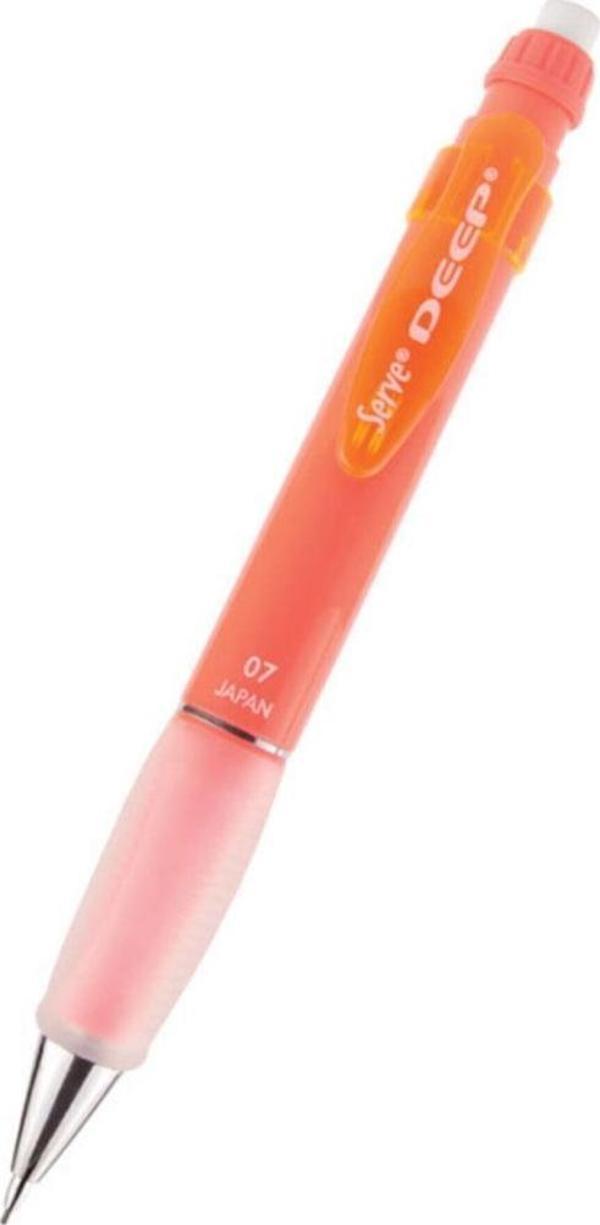 Serve Deep 0.7Mm Mekanik Kurşun Kalem Fosforlu Kırmızı Sv-Deep 07 F.Kırmızı - Image 1