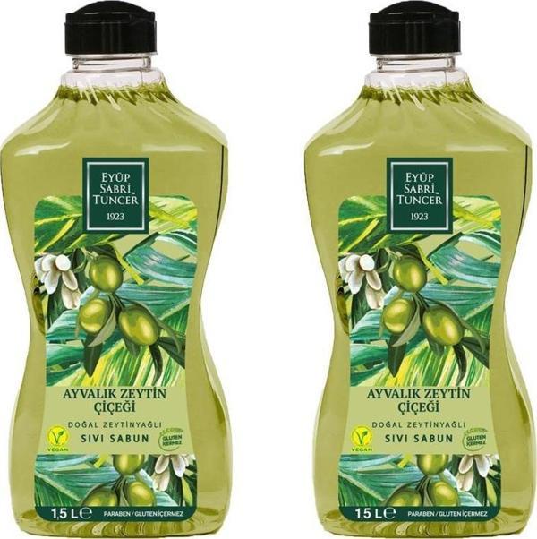 Eyüp Sabri Tuncer Sıvı Sabun Ayvalık Zeytin Çiçeği 1,5 lt x 2 Adet - Image 1